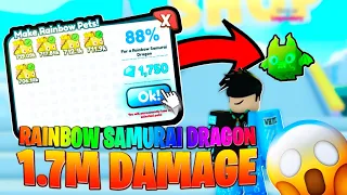I Made The *FIRST* 🌈RAINBOW SAMURAI DRAGON! Noob To MASTER Instantly! | Pet Simulator X