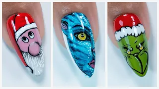 Grinch Nail Art | Avatar Nail Art |Gnome Nail Art | Christmas Nails Compilation