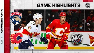 Panthers @ Flames 1/18/22 | NHL Highlights