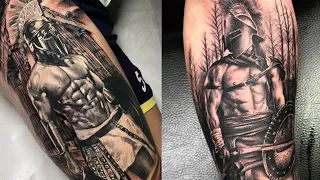 +16 TATUAGENS DE GLADIADOR PARA SE INSPIRAR NO BRAÇO - TENDÊNCIA MASCULINA - ESTILO TATOO