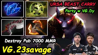 VG 23savage [Ursa] Feat Vici Gaming Teammate VG.Dy Destroy PuB Game 7000 MMR WORLD Dota 2 7.28