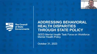 Addressing Behavioral Health Disparities Through State Policy