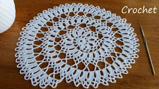 Знаменитый УЗОР КРЮЧКОМ связанный по спирали ВЯЗАНИЕ САЛФЕТКА  SUPER Beautiful DOILY Pattern Crochet