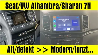 Original-Radio bei Seat/VW Alhambra/Sharan 7N wechseln/austauschen