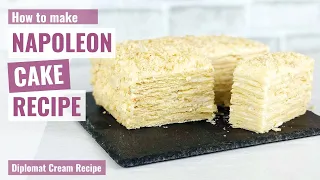 HOW TO MAKE NAPOLEON CAKE | Diplomat Cream Recipe
