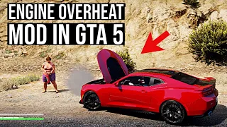 ENGINE OVERHEAT MOD IN GTA 5 | Overview and tutorial for the Engine Overheat mod | PC MOD