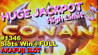 Slots Win ④FULL🤩MY BIGGEST JACKPOT EVER on HIGH LIMIT CONAN SLOT MACHINE HANDPAY 赤富士スロット 完全版