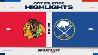 NHL Highlights | Blackhawks vs. Sabres - Oct. 29, 2022