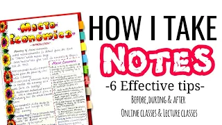 How to take notes |Tips for neat and efficient note taking | 10 Effective Note Taking Tips & Methods