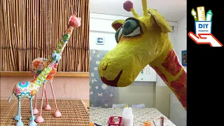 Как сделать жирафа из папье-маше [diy]