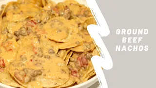 THE BEST GROUND BEEF NACHOS - EASY QUESO ROTEL DIP