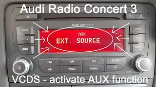 VCDS - Radio Concert 3 - Activate AUX Function