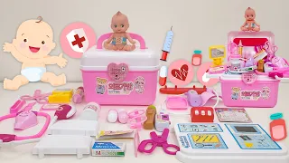 11 Minutes satisfying with Unboxing Cute Pink Ambulance Doctor​ play  Set ASMR (No Music)