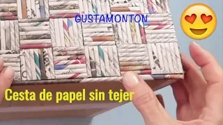 DIY Caja CESTA SIN TEJER, Manualidades recicladas