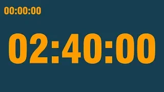 2 hour 40 minute timer (with end alarm, time elapsed and progress bar)