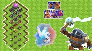 All Max Heroes VS Every Level Cannons Formation|Clash of Clans