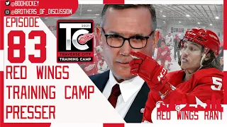Detroit Red Wings Training Camp Press Conference with Steve Yzerman | Bertuzzi not Vaccinated