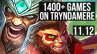 TRYNDAMERE vs WUKONG (TOP) | 9/0/6, 3.1M mastery, 1400+ games, Legendary | KR Master | v11.12
