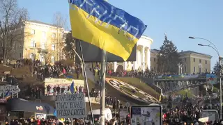 Майдан Независимости (евромайдан)эксклюзивные кадры, митинг