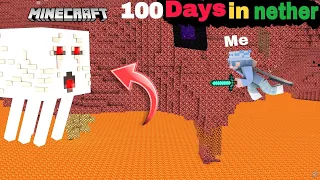 I Survived 100 Days in Custom Nether World in Hardcore Minecraft | Part1 (Hindi)#minecraft