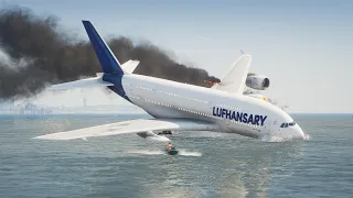 Plane Emergency Landing Crash on Water After Collided With  A Helicopter | GTA 5