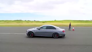 Tesla Model S P100D vs Merc AMG E63 S  Drag Races  Top Gear