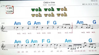 Child in time/Deep purple💋노래방, 가라오케, 코드 큰 악보,반주,가사💖Karaoke, Sheet Music, Chord, MR