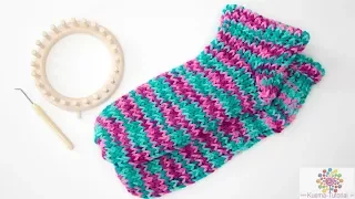 Kntting Loom: Slipper Socken für Anfänger SCHNELL | EINFACH| ANFÄNGER