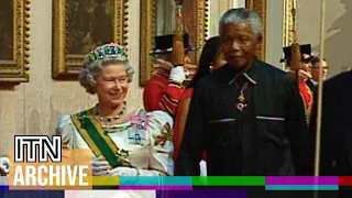 Raw Footage: Queen Elizabeth II Hosts Nelson Mandela at State Banquet (1996)