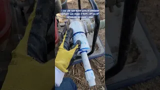 how to use a 3/4" hose on a 2" predator or honda water pump