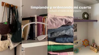 limpiando y ordenando mi cuarto | reducir el ruido en mi espacio