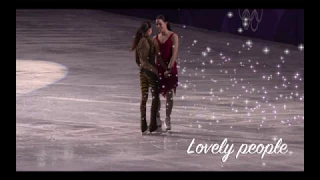 (4k) Tessa Virtue and Алина Загитова "Hug" at the Winter Olympics 2018 Gala finale