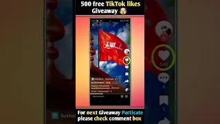 500+ free TikTok likes giveaway 🤯#freelikes #tkiktokfreelikes #short