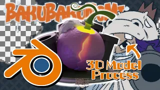 Devil Fruit Encyclopedia | Baku Baku No Mi | Blender 3D Model Timelapse
