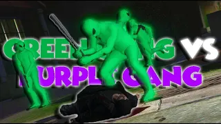 GREEN GANG VS PURPLE GANG | GTA 5 Alien War Funny Moments