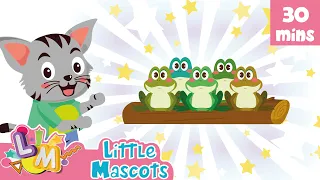 Five Little Speckled Frogs + Bingo Song + more Little Mascots Nursery Rhymes   Kids Songs