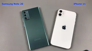 iPhone 11 vs Samsung Note 20 Speed Test, Display Test