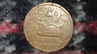 Increíble Moneda De 20 Centavos Teotihuacan Año1953/Precio/🤔🇲🇽🇲🇽🤔