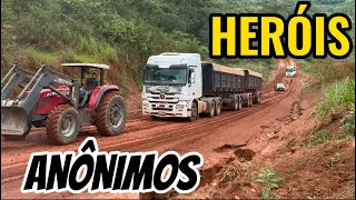 HERÓIS ANÔNIMOS. Caminhoneiros se ajudam.