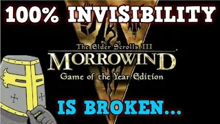 ELDER SCROLLS MORROWIND Is A Perfectly Balanced Game With No Exploits - Excluding Invisibility Only