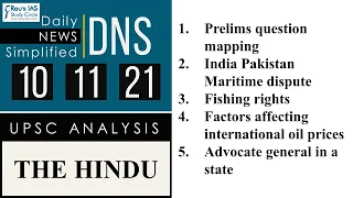 THE HINDU Analysis, 10th November, 2021 (Daily Current Affairs for UPSC IAS) – DNS