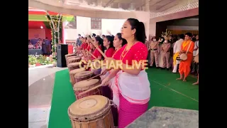 Manipuri traditional drum dance.