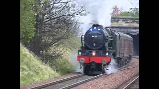 GB V Railtour 46115 Scots Guardsman passing Brunstane Edinburgh 22 April 2012