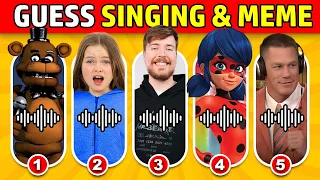 Guess Who Is SINGING & MEME? | Lay Lay, Kinigra,  Ferran, Salish Matter, Wednesday, MrBeast, Elsa