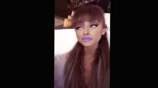 Ariana Grande Reacting to Her Music Playing in a Restaurant