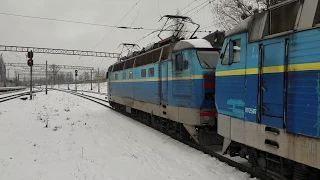 UltraHD 4K Електровоз ЧС4-054+ЧС4-037 з поїздом D 141 Київ-Львів