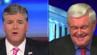 Hannity: Newt Gingrich Has Coughing Fit During 'Hillary Coughing Fit' Story