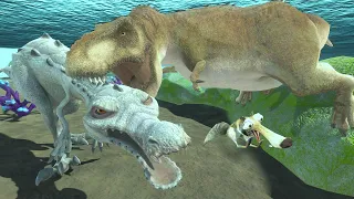 Ice Age : Rudy VS Rexy - Animal Revolt Battle Simulator