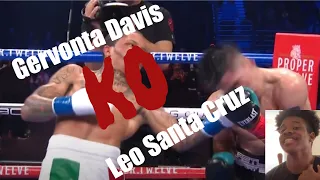 Gervonta Davis KOs Leo Santa Cruz With Vicious Uppercut REACTION | @LandrineVisuals