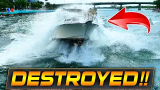 BOAT TAKES ON GALLONS OF WATER AT HAULOVER INLET | BOAT ZONE